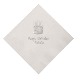 Birthday Cake Foil-Stamped Napkins