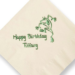 Dancing Frog Foil-Stamped Napkins