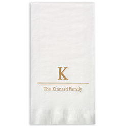 Initial and Name Foil-Stamped Guest Towels