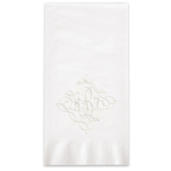 Seville Monogram Foil Stamped Guest Towels