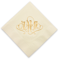 Madrid Monogram Foil Stamped Napkins