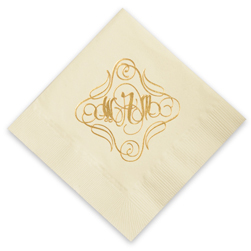 Heritage Monogram Foil Stamped Napkins