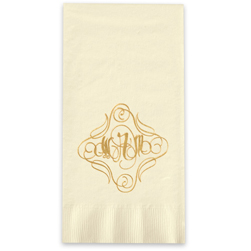 Heritage Monogram Foil Stamped Guest Towels