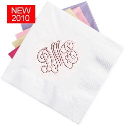 Pearl Color Mist Monogram Napkins