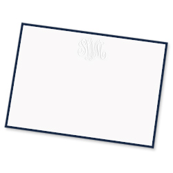 Classic Monogram Card with Foil Border