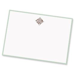 Diamond Monogram Bordered Card