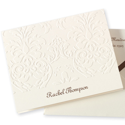 Damask Embossed Note
