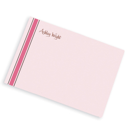 Pink and Brown Stately Striped Card