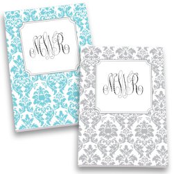 Damask Monogram Personalized Journal Set