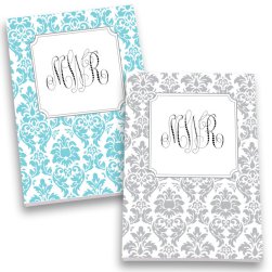 Damask Monogram Personalized Journal Set