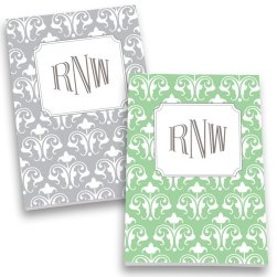 Fleur de Lis Monogram Personalized Journal Set