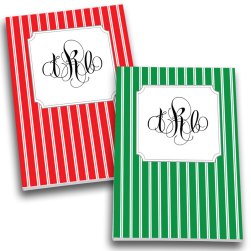 Pinstripes Monogram Personalized Journal Set