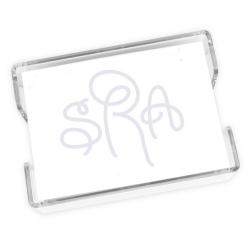 Henley Watercolor Monogram Agenda - White with Holder