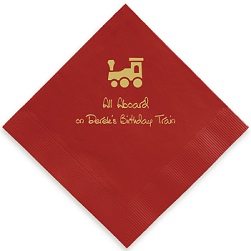 Choo-Choo Foil-Pressed Napkin