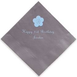 Sugar Blossom Foil-Pressed Napkin