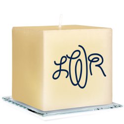 Henley Traditional Personalized Candle - Printed Raised Ink