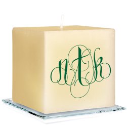 Firenze Monogram Personalized Candle - Printed Raised Ink