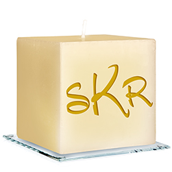 Anthony Monogram Personalized Candle - Engraved