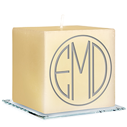 Terrace Monogram Personalized Candle - Engraved
