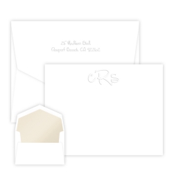 Anthony Monogram Card - Embossed