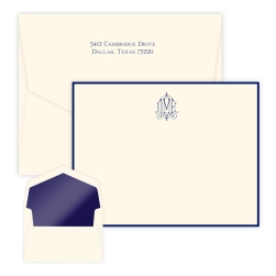 Delavan Monogram Card - Raised Ink