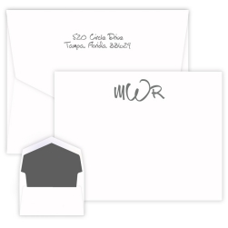 Wheaton Monogram Apex Card - Raised Ink