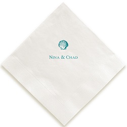 Sea Shell Foil-Pressed Napkin