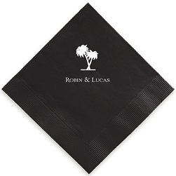 Palm Tree Foil-Pressed Napkin