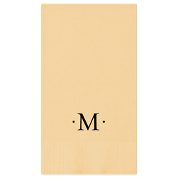 Executive Single Letter Foil-Pressed Guest Towel