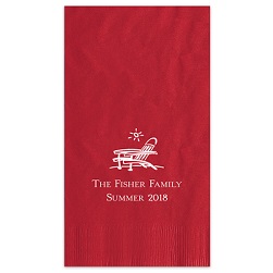 Beach Chair Foil-Pressed Guest Towel