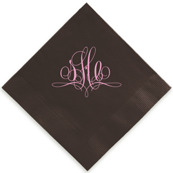 Paris Monogram Foil-Pressed Napkin