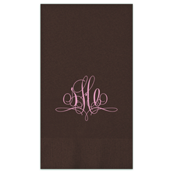 Paris Monogram Foil-Pressed Guest Towel