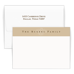 Brown Scroll Delicate Card