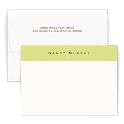 Green Scroll Delicate Card
