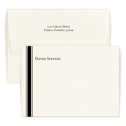Black and Brown Stately Striped Card