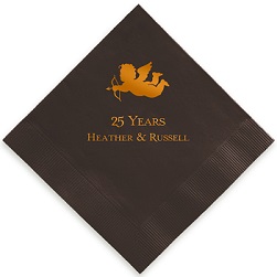 Cupid Foil-Pressed Napkin