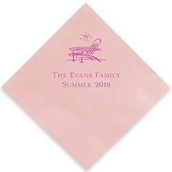 Beach Chair Foil-Pressed Napkin