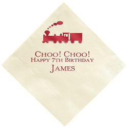 Train Foil-Pressed Napkin