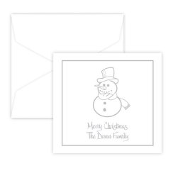 Snowman Portrait Enclosure - Raised Ink