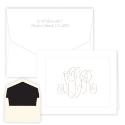 Knightsbridge Monogram Note - Embossed