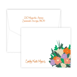 Belle Fleurs Note - Digital Print - Fairfax Stationery