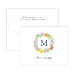 Floral Wreath Note - Digital Print - Fairfax Stationery