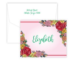 Beautiful Bouquet Folding Note - Digital Print