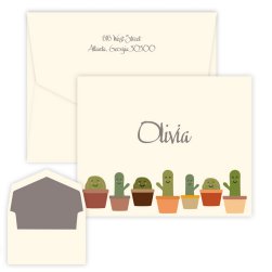 Cactus Family Folding Note - Digital Print