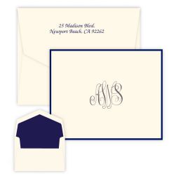 Classic Monogram Note - Raised Ink