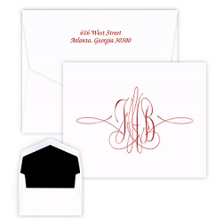 Virginia Monogram Note - Raised Ink