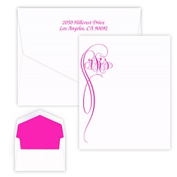 Fiona Monogram Note - Raised Ink