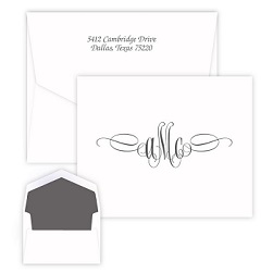 Sienna Monogram Note - Raised Ink