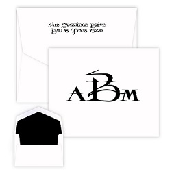 Sand Monogram Note - Raised Ink