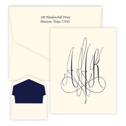 Roberta Monogram Oversized Note - Raised Ink